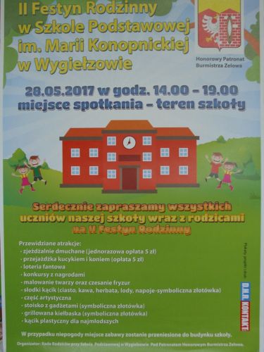 Czytaj więcej: Zapraszamy na Festyn Rodzinny...