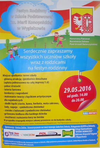 Czytaj więcej: ZAPRASZAMY NA FESTYN RODZINNY