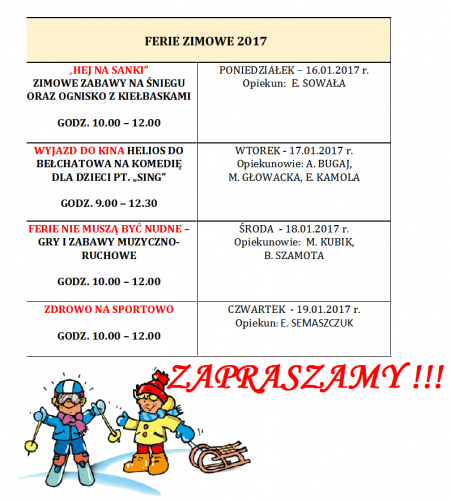 Czytaj więcej: Ferie zimowe